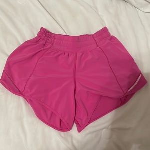 Hot pink lululemon shorts